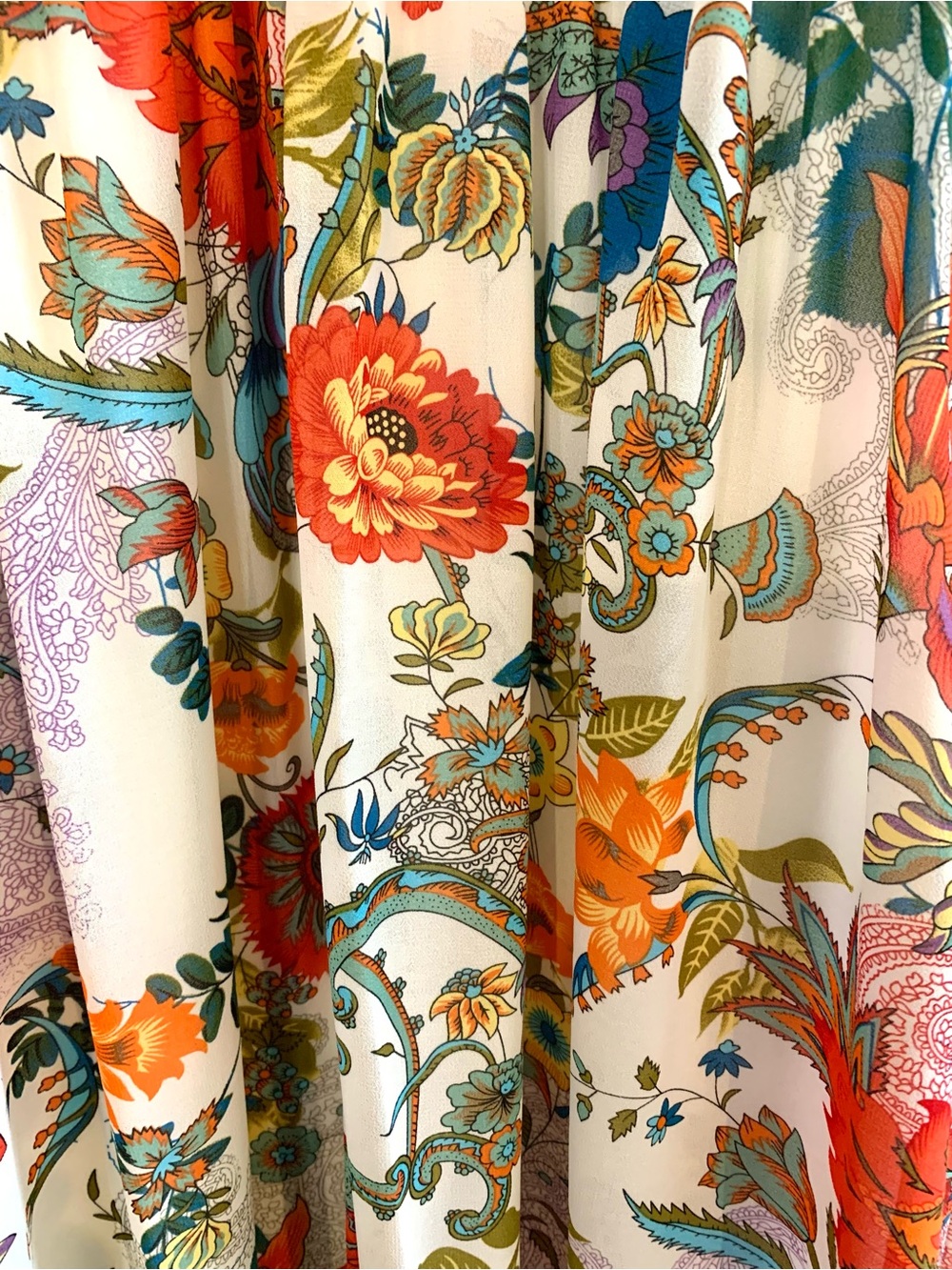 Lulu's White Floral Halter Maxi Dress with Multicolor Print. Size M. NWT - Picture 9 of 9